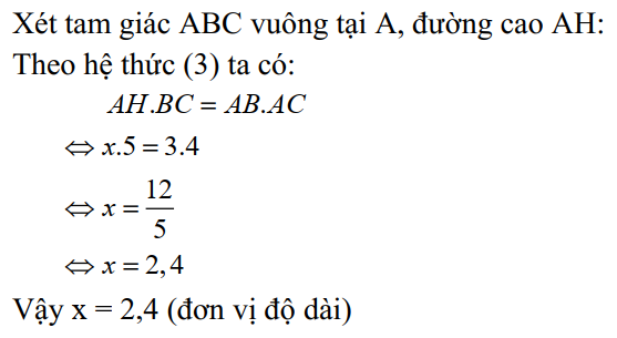 Hướng dẫn giải Bài tập 3 hệ thức lượng trong tam giác vuông